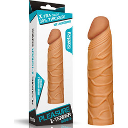 Lovetoy Pleasure X-Tender Sleeve 2 Κάλυμμα Επιμήκυνσης Πέους 17cm Καφέ