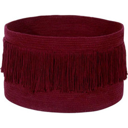 Καλάθι Αποθήκευσης Fringes LOR-BSK-FRIN-SAVR Savannah Red 45X45X30Cm Lorena Canals Βαμβάκι