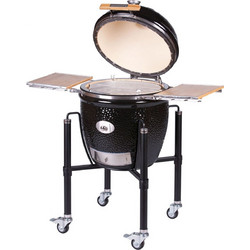 Monolith Classic Pro Series 1.0 Κεραμική Ψησταριά Κάρβουνου Καπνιστήριο με Καπάκι και Ρόδες Επιφάνειας 46cm