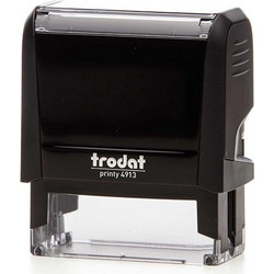 Trodat printy σφραγίδα μαύρη 4913 με μπλε μελάνι, 58x22χιλ