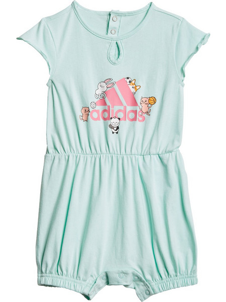 Adidas Onesie Φορμάκι Κοντομάνικο για Κορίτσι Μπλε GN7220