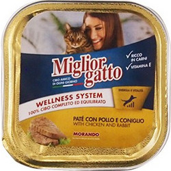 Morando Miglior Gatto Adult Wellness System Pate with Chicken & Rabbit 100gr