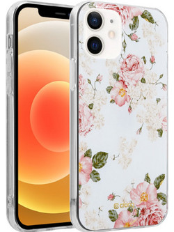 Crong Flower Θήκη Σιλικόνης Apple iPhone 12 mini - Pattern 02 (CRG-FLR-IP1254-02)