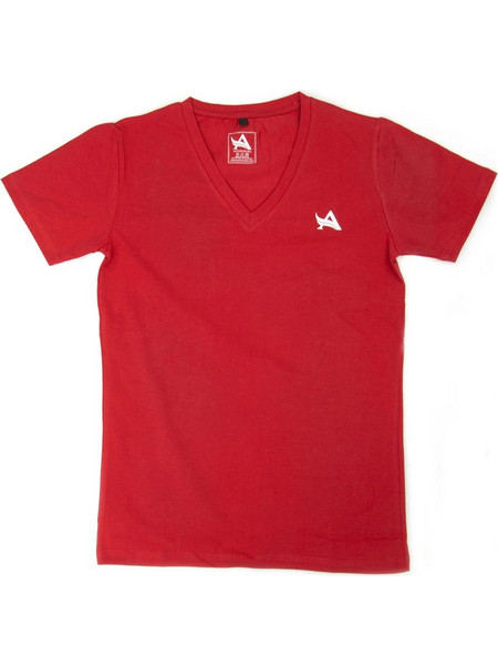 T-SHIRT RED V-NECK - AESTHETIX ERA