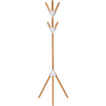 Καλόγερος Ξύλινος Pierrot PD08 W 170cm Natural με Δώρο 2 Δαχτυλίδια Πετσέτας Alessi Ξύλο