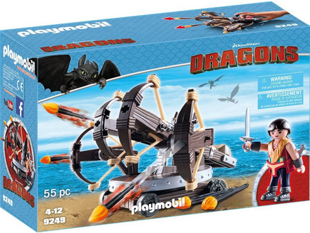 Playmobil Dragons Ο Έρετ με Τετραπλή Βαλλίστρα & Βέλη Φωτιάς 9249
