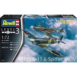 Revell Combat Set Bf109G-10 & Spitfire MKII Συναρμολογούμενο Πλαστικό Μοντέλο Αεροπλάνου 1:72