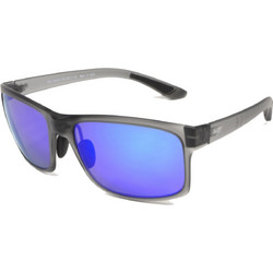 Maui Jim MJ439-11M Ανδρικά Γυαλιά Ηλίου Τετράγωνα Κοκάλινα Μαύρα με Μπλε Καθρέπτη Φακό
