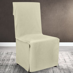 Κάλυμμα Καρέκλας Μονόχρωμο Renas 94 Ivory Lino Home Ιβουάρ