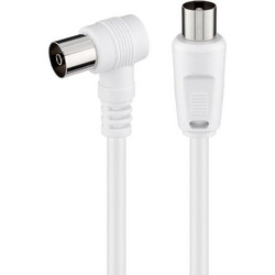 Goobay Καλώδιο Κεραίας Coax Male to Coax Female 5m White 11714