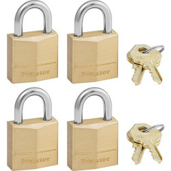 Masterlock - ΣΕΤ 4 λουκέτα μπρούτζινα 20mm με ίδιο κλειδί 120420112