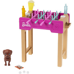 Mattel Barbie Έπιπλα Σετ Σκυλάκι & Επιτραπέζιο Ποδοσφαιράκι GRG77