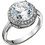 Vogue Solitaire Γυναικείο Δαχτυλίδι Ροζέτα από Ασήμι 925 με Ζιργκόν 2151113