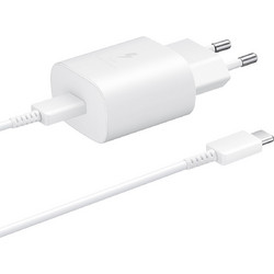 Samsung EP-TA800 Φορτιστής με Καλώδιο USB-C με Θύρα USB-C 25W White