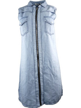 Edward Jeans Acel Mini Καλοκαιρινό Καθημερινό Φόρεμα Τζιν Γαλάζιο WP-N-DRS-S21-002