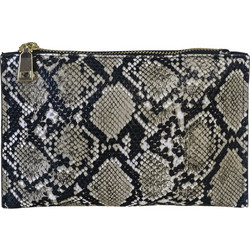 Νεσεσέρ - τσαντάκι μαύρο-γκρι Snake Patern 21x14cm