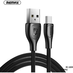 Remax LESU PRO RC-160m Καλώδιο Φόρτισης και μεταφοράς δεδομένων Micro USB 1.0m Μαύρο