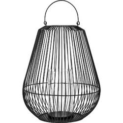 Φανάρι Nideo 65758 Medium 50x61,5cm Black Blomus Μέταλλο,Γυαλί