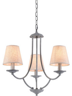 Φωτιστικό Οροφής 77-3661 C119-3 Etna Grey & White Shade Homelighting Μέταλλο,Ύφασμα