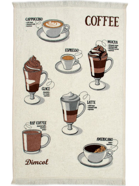DIMcol ΠΕΤΣΕΤΑ ΚΟΥΖΙΝΑΣ Cot. 40Χ60 Coffee 04 Ecru 1231112705600478