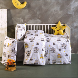 SB Home Luna Park Σετ Βρεφικά Σεντόνια Λίκνου Βαμβακερά 80x110 Grey