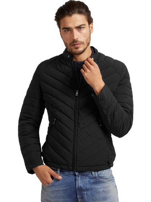 Guess M84L05W6NW1-JBLK Ανδρικό Μπουφάν Χειμωνιάτικο Puffer Αντιανεμικό Μαύρο