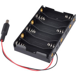 6 x AA battery holder (with DC connector)
