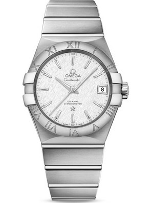 Omega Constellation Ανδρικό Ρολόι με Ασημί Μεταλλικό Μπρασελέ 123.10.38.21.02.004