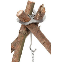MFH Tripod Holder Stainless Steel w/ Chain and Hook