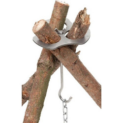 MFH Tripod Holder Stainless Steel w/ Chain and Hook