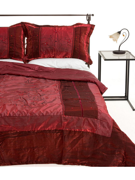 ΚΟΥΒΕΡΛΙ σετ (160cm x 220cm + 1 x 50cm x 70cm) 10507 κόκκινο Silk Fashion