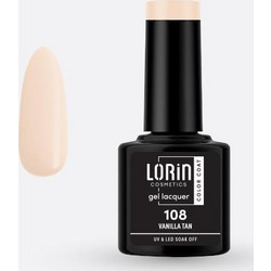 Lorin Gel Lacquer 108 Vanilla Tan Ημιμόνιμο Βερνίκι Νυχιών 8ml