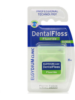 Elgydium Clinic DentalFloss Fluoride Cool Mint Κερωμένο Οδοντικό Νήμα με Γεύση 35m