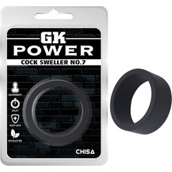 Chisa Novelties GK Power Cock Sweller No7 Ελαστικό Δαχτυλίδι Πέους Σιλικόνης Μαύρο