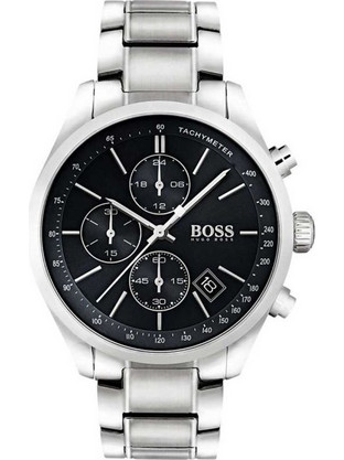 Hugo Boss Grand Prix Ανδρικό Ρολόι Χρονογράφος με Ασημί Μεταλλικό Μπρασελέ 1513477