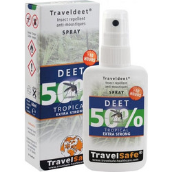 TravelSafe Deet 50% Εντομοαπωθητική Λοσιόν σε Spray 60ml