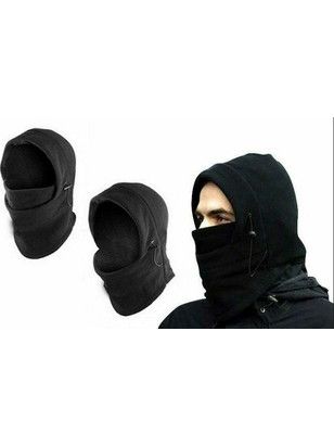 Ζεστή Κουκούλα Fleece 6 σε 1 Μαύρη