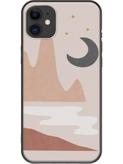 Θήκη Landscape Moon iPhone 11 Black TPU (Μαύρη Σιλικόνη)