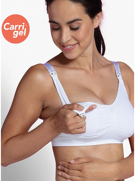 Carriwell Σουτιέν Θηλασμού CarriGel(TM) Χωρίς Ραφές Λευκό