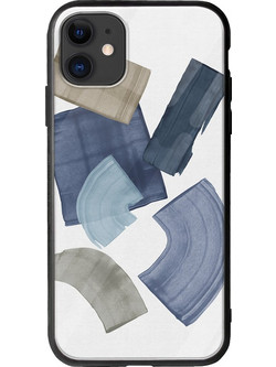 Θήκη Blue And Brown Paint Blocks iPhone 11 Groove TPU (Tempered Glass και TPU)