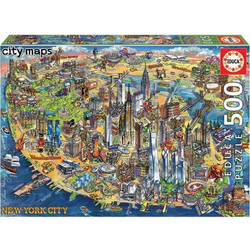 Puzzle Educa City Maps New York 500 Κομμάτια