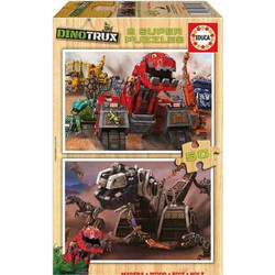 Παιδικό Puzzle Educa Ξύλινο Dinotrux 2x50 Κομμάτια