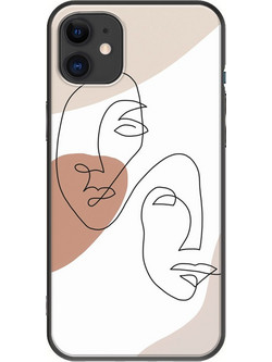 Θήκη Two Faces iPhone 11 Black TPU (Μαύρη Σιλικόνη)