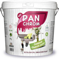 Tetralux Pan Chrom Οικολογικό Πλαστικό Χρώμα Εσωτερικού Χώρου Λευκό 9lt