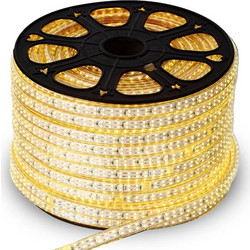 Ταινία LED 3000K διπλής σειράς 120LED-SMD 5050 220V αδιάβροχη 1-100m