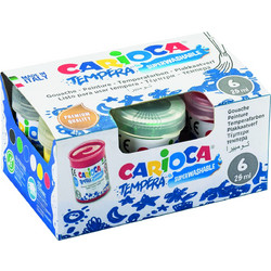 Τέμπερα Βαζάκια Carioca 25ml 6 χρώματα/κουτί (23071)