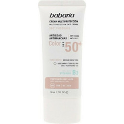 Babaria Multi-Protection AntiSot Color Αντηλιακή Κρέμα Προσώπου με Χρώμα SPF50+ 50ml