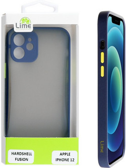 Lime Θήκη Iphone 12 6.1 Hardshell Fusion Camera Guard Blue With Yellow Keys