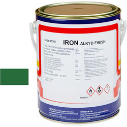 Hydroton Iron Alkyd Finish Βερνικόχρωμα Μετάλλου Πράσινο Ral-6001 Gloss 2.5lt