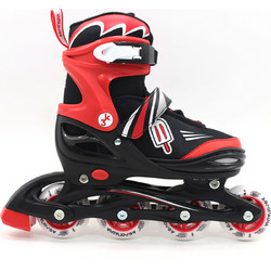Αθλοπαιδιά Inline Αυξομειούμενα Rollers Παιδικά Μαύρα Κόκκινα 002.10320